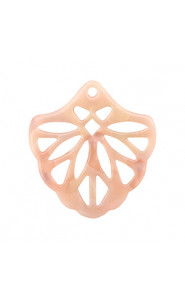 Resin pendant 40mm - Peach pink opal